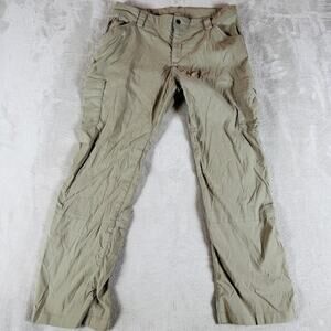 Duluth Trading Co Pants Womens 14 Tan Dry on the Fly Cargo Hiking Outdoor Campin